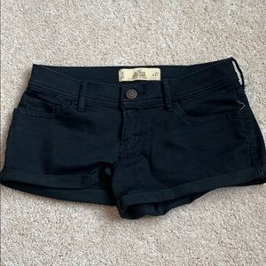 Black denim shorts:never worn
